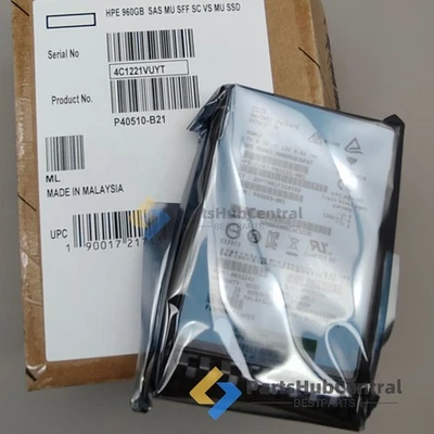 HPE P41535-001 P40510-B21 960G SAS 12G MU SFF Gen10 V2 GEN11 Server SSD - Image 1 of 4