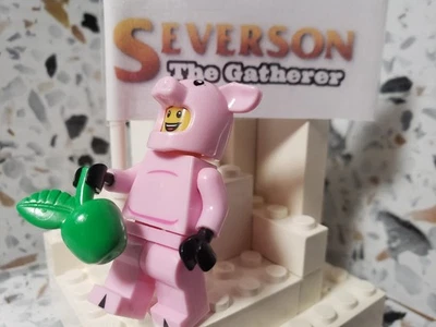 Lego Serie 12 Piggy Guy Mini con Apple - 71007 - ¿Quién se lo va a decir? Foto 1 de 3