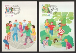 1989 Liechtenstein Europa Childrens Games First Day Maxi Cards. Vaduz FDC - Picture 1 of 1