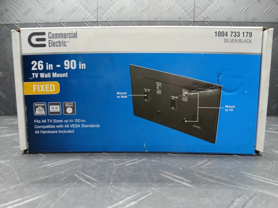 Commercial Electric Fixed TV Wall Mount for 26 in. - 90 in. TVs MB-19051N - Image 1 of 4