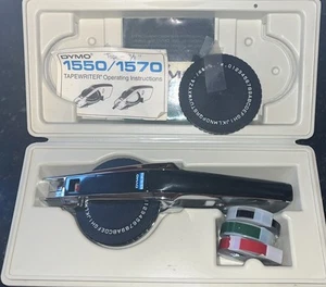 Vintage DYMO 1550 Embossing Label Maker Bundle Kit - Picture 1 of 9