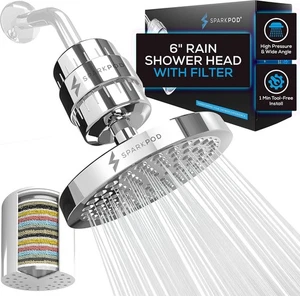 SparkPod Luxury Filtered Shower Head Set 23 Stage Shower Filter - Picture 1 of 9