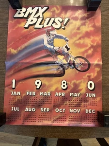 BMX PLUS! 1980 Calendar Poster 21" x 16" - Picture 1 of 7