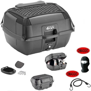 FÜR CAGIVA GRAN CANYON 900 T KOFFER+PLATTE+NETZ+RÜCKENLEHNE 45L GIVI 2 HELME - Bild 1 von 7