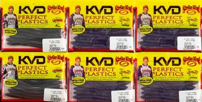 (LOT OF 6) STRIKE KING KVD FAT BABY FINESSE 5" FBFIN5-274 DESERT CRAW CP2434 - Image 1 of 2