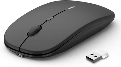 Mouse Wireless Silenzioso USB Senza Fili, Sottile, Ricaricabile, 10 M Di Distanz - Immagine 1 di 4
