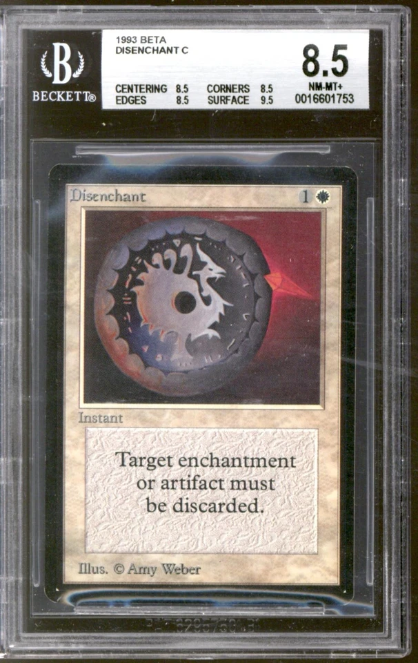 Magic MTG Beta Disenchant BGS 8.5 (8.5, 8.5, 8.5, 9.5) NEAR MINT NM - Image 1 of 1