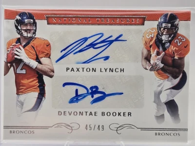 2016 Panini National Treasures - Rookie Dual Signatures Paxton Lynch,... - Image 1 of 2