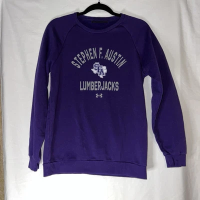 Stephen F Austin University Lumberjacks Under Armour Purple Sweatshirt, Loose, S - Image 1 of 4