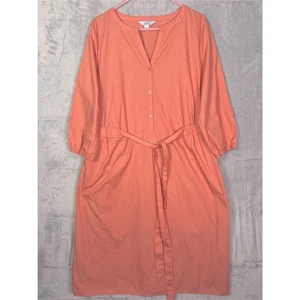 Croft & Borrow Pink Coral Peasant Dress Size XL - Picture 1 of 8