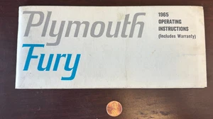 Q 1965 Plymouth Fury Owners Operators Manual 65 w/ Warranty & Postcard Chrysler - Picture 1 of 4