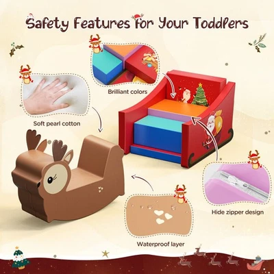 Kids 7-Piece Climb and Crawl Activity Play Set Safe Foam Blocks Soft Climber - Image 1 of 4