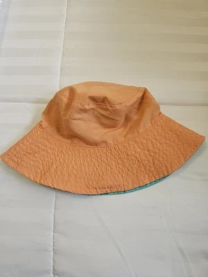 Reversible Kids Bucket Hat Orange And Turquoise - Image 1 of 4