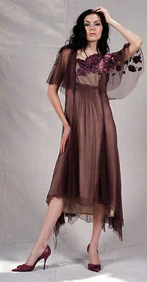 Nataya платье 40115 новый стиль распродано рубиновый бежевый новый с Ярлыками Sz S - Изображение 1 из 3