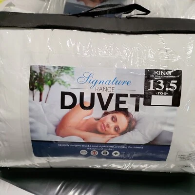 SIGNATURE 13.5 King Duvet 100% Pure Cotton Feels Like Down Luxury Quilt 75% OFF RRP