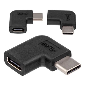 Adapter USB C 3.1 Typ C 90 Grad Winkel Buchse Stecker Flach USB-C Links Rechts - Afbeelding 1 van 5