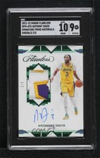 2021 Flawless Signature Materials Emerald 2/5 Anthony Davis SGC 9 Patch Auto