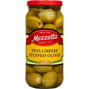 Mezzetta Feta Käse Gefüllte Oliven 9,5 flüssige Unzen Glas Brandneu - Bild 1 von 4