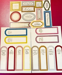 Anna Griffin bunte Sprüche/Etiketten/Signaturkarten & mehr - seltene Kombination - ANSEHEN - Bild 1 von 7
