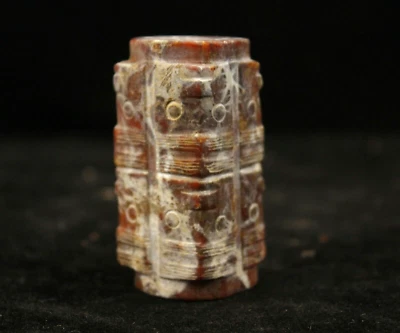 Colgante de jade de China de 6 cm colgante de jade antiguo natural amuleto de jade cong Foto 1 de 4