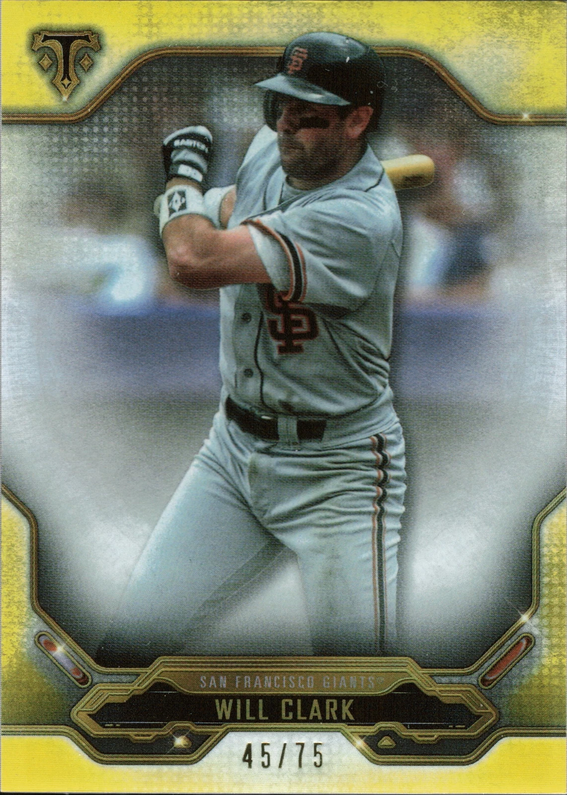 2020 Topps Triple Threads Citrine #79 Will Clark #/75 San Francisco Giants