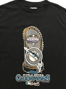 Florida Marlins 2003 World Series Champions Black T Shirt Sz. Youth Large - Picture 1 of 3