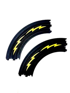 2 9" Inch Radius 1/4 Curve HO Slot Lightning Track AFX Tomy Racemaster AFX70602L - Picture 1 of 1