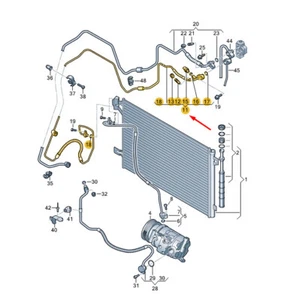 VW TRANSPORTER VI T6 REFRIGERATOR LINE RHD 7E2816741 NEW GENUINE - Picture 1 of 1