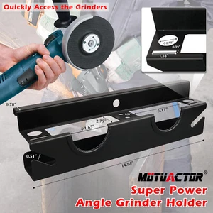 MUTUACTOR Heavy Duty Angle Grinder Holder,Magnetic Mount Solid Metal Grinder Rac - Picture 1 of 6