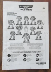 Warhammer Assembly Instruction Insert Booklet : Space Marine Tactical Squad - Imagen 1 de 1