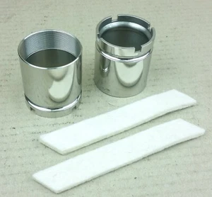 Stainless Triumph Pre Unit Fork Seal Holders x2, Felts x2, 97-0390 97-0391, H390 - Picture 1 of 1