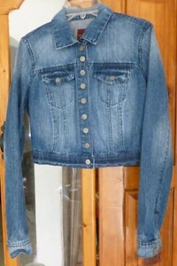 CHAQUETA DENIM RECORTADA DELANTERA A PRESIÓN JEANS Highway 2 bolsillos con solapa talla XS - Imagen 1 de 2