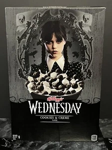Limited Wednesday Addams Family Kelloggs galletas y crema desayuno cereal NUEVO - Imagen 1 de 5