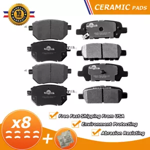 Front & Rear Ceramic Brake Pads for FX35 FX45 Nissan Maxima Altima Murano - Picture 1 of 7