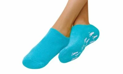 Blue Moisturising socks for repair to cracked heel moisture rich therapy