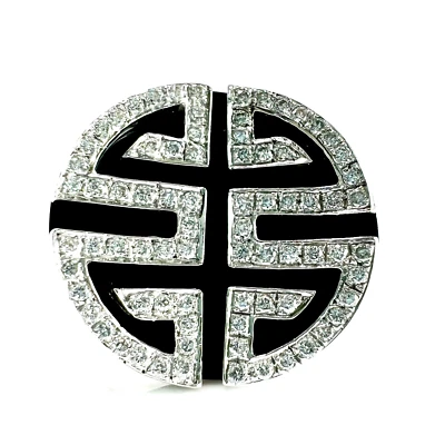 Ring 585 Weißgold /Diamanten 0.78 ct/ Ringgröße: 54/ 17.2 mm / 7,62 Gramm - Bild 1 von 4