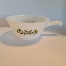 Anchor Hocking Fire King Vintage Milk Glass Bowl Meadow Green