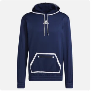 Adidas Mens Blue/ with greay M Team Sweatshirt Hoodie Size XL NWOT - Picture 1 of 14
