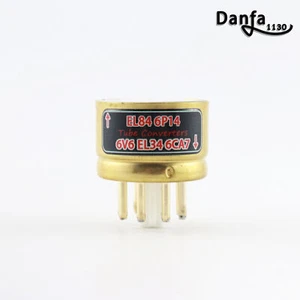 One Gold Plated EL84 6P14 A 6V6 EL34 6CA7 presa di conversione tubo aspirazione - Foto 1 di 11