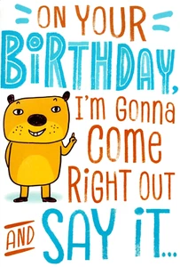Funny Happy Birthday Great Brother Compliment Tiny Miracle Pop-Up Hallmark Card - Picture 1 of 3
