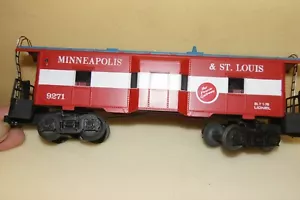 Lionel O Gauge Minneapolis & St. Louis Bay Window Lighted Caboose Car #6-9271 - Picture 1 of 5