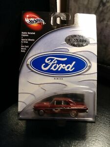 Hotwheels Ford Series '65 Mustang Card with Ford thunderbolt vehicle ERROR car