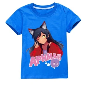 Girls Aphmau Cartoon Print tshirt Anime Short Tops Summer Tees kids Casual shirt - Picture 1 of 43