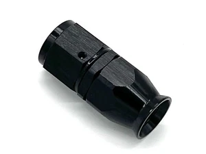 Accesorio de aluminio AN8 0° tablero 8 PTFE conector negro D10 3/4 - 16UNF - Imagen 1 de 2