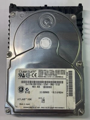 Dell 0001323U-12541-9BU-01J9 18.2S TN18J462 10K RPM Ultra3 U160 SCSI 3.5" HDD - Image 1 of 4