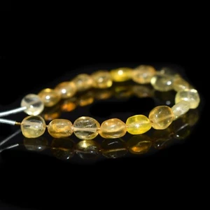 Natural Handmade Citrine Oval Smooth Gemstone 4.5" Loose Beads Jewelry making - Picture 1 of 3