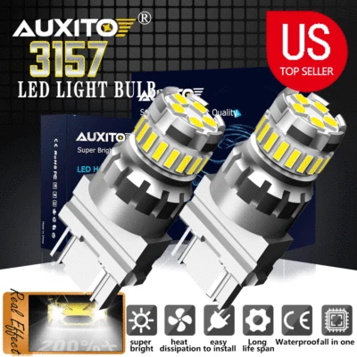 AUXITO 3157 3156 CANBUS LED Bombillas de Retroceso Blanco 6000K Libre de Errores EE Foto 1 de 4