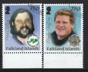 Juego de 2 organizaciones benéficas de soporte de Falkland Islands 2019 bien usadas - Imagen 1 de 1