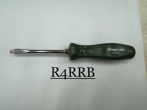 Snap-on Tools NEW COMBAT GREEN Hard Handle 1/4" Flat Head Screwdriver SDD4ACG - Picture 1 of 6