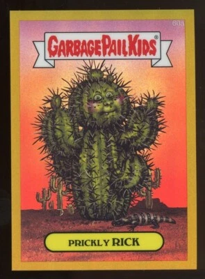 PRICKLY RICK 2014 GPK Garbage Pail Kids Chrome GOLD REFRACTOR 60a SP /50 - RARE - Image 1 of 2